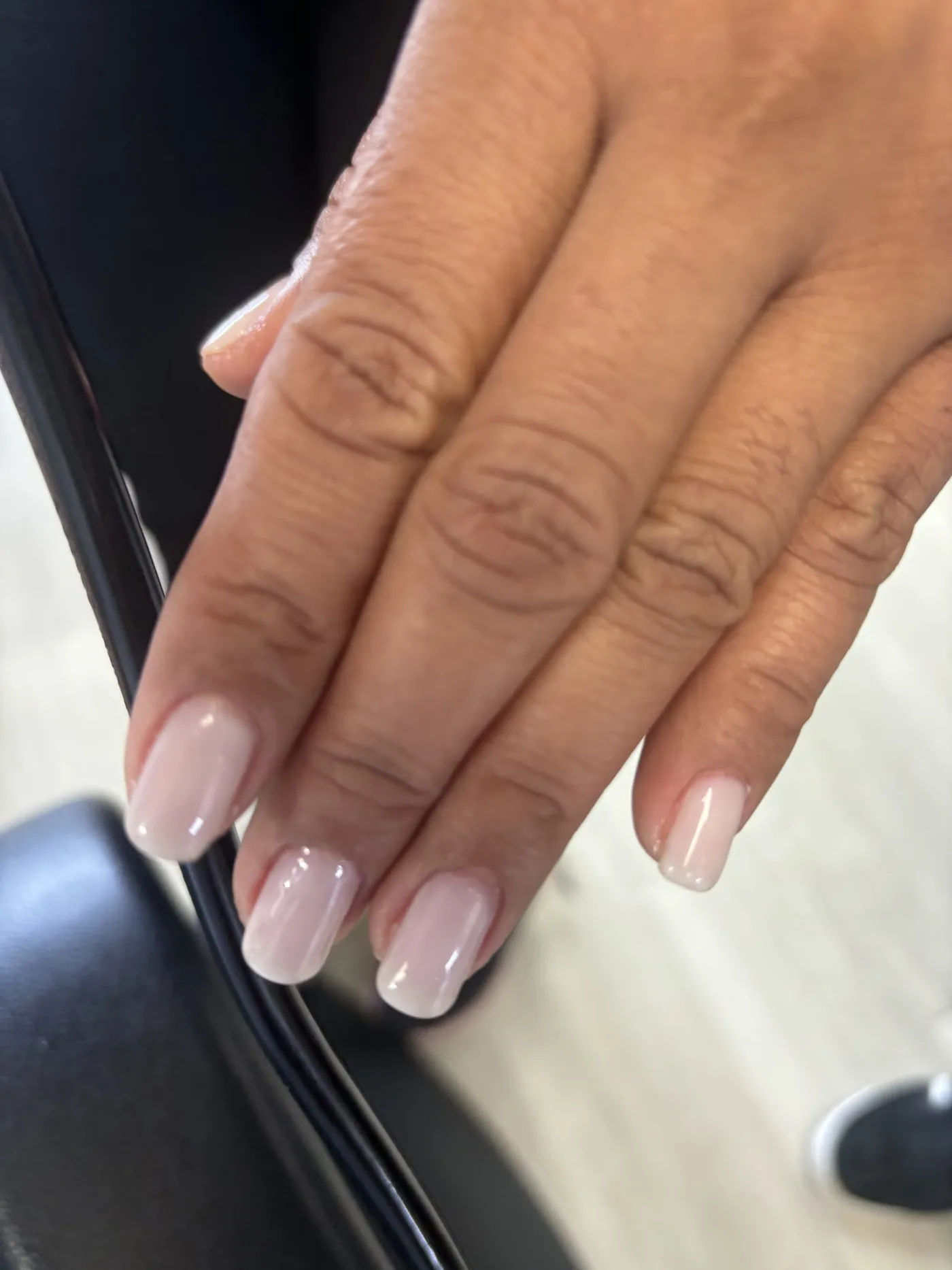 Fresh glossy manicure done at Seduction & Glam Beauty Salon